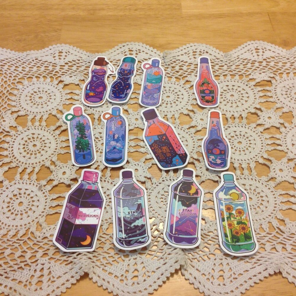 Colorful stickers, locker stickers, crafts or scrapbooking, etc